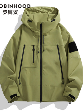 ROBINHOOD/罗宾汉秋冬时尚户外夹克女防风防水冲锋衣登山服外套男