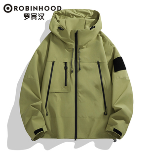 ROBINHOOD/罗宾汉秋冬时尚户外夹克女防风防水冲锋衣登山服外套男
