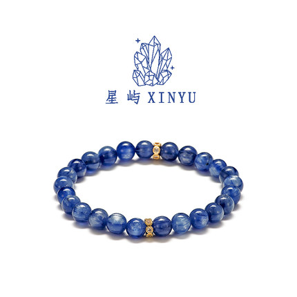 星屿XINYU加拿大蓝晶石致敬艺术家名画梵高星空天然水晶手串手链