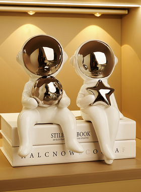 速发创意太空关太空人摆件轻奢小号客厅玄人电视柜酒柜家居艺饰工