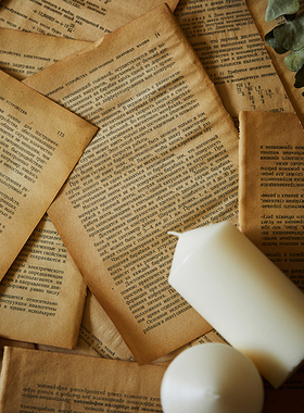 速发复古泛黄外文旧书页书书页页十家居装饰摄影道装具饰美食摄影