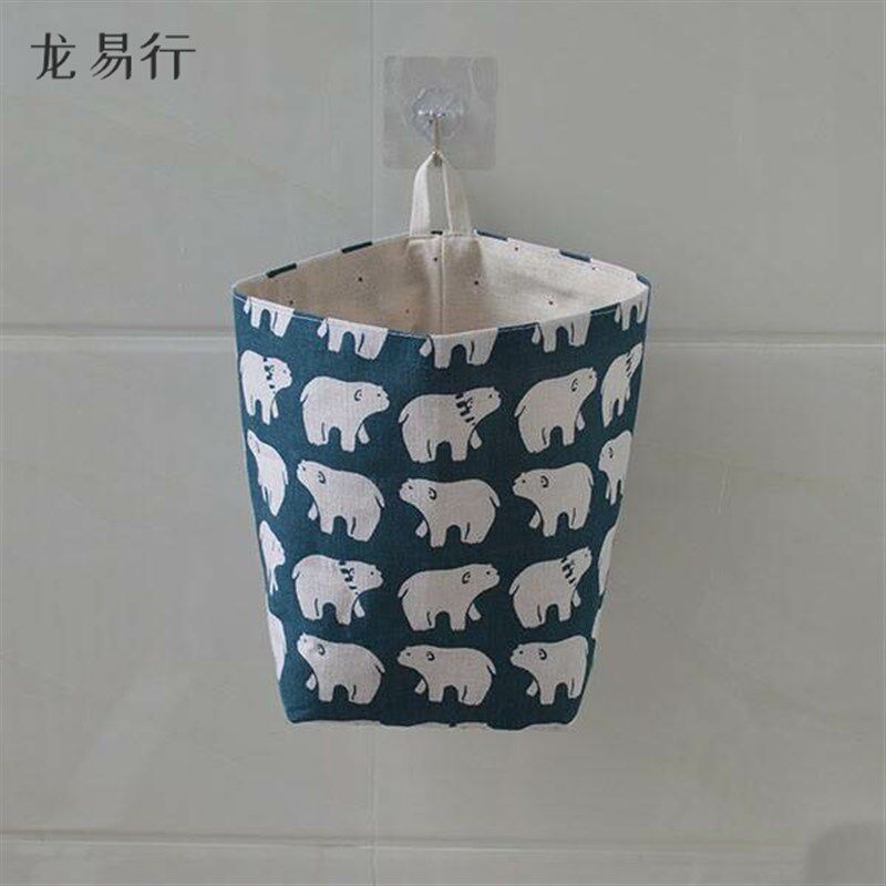 速发挂墙上的收袜袋墙挂袋蓝色布衣纳柜子可洗置物架布艺手机收纳