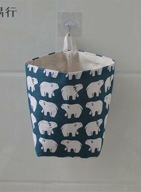 速发挂墙上的收袜袋墙挂袋蓝色布衣纳柜子可洗置物架布艺手机收纳