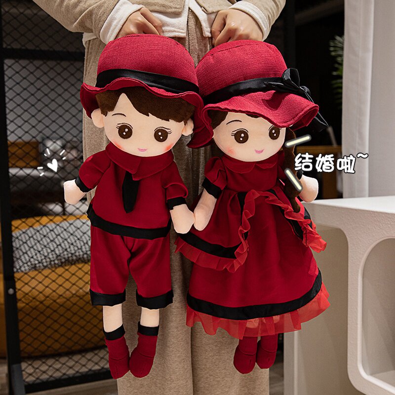 速发新送压床娃娃一对结娃高档婚庆喜婚婚房装饰摆件新婚礼物款新