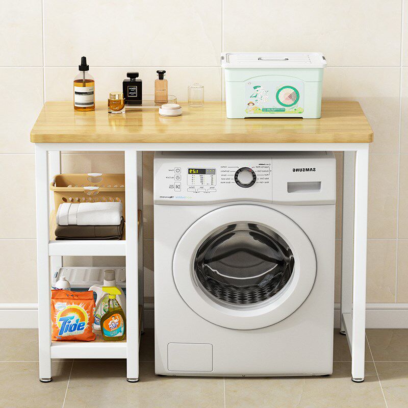 速发洗衣机置物架滚筒上方遮挡柜台放置台厕所盆架叠放架台面收纳