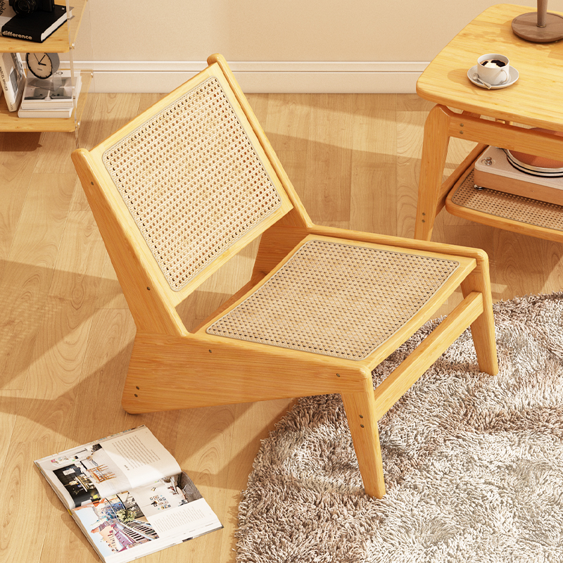 速发单人沙发椅藤编休闲客椅厅台靠椅椅家用懒人躺椅背楠竹座椅