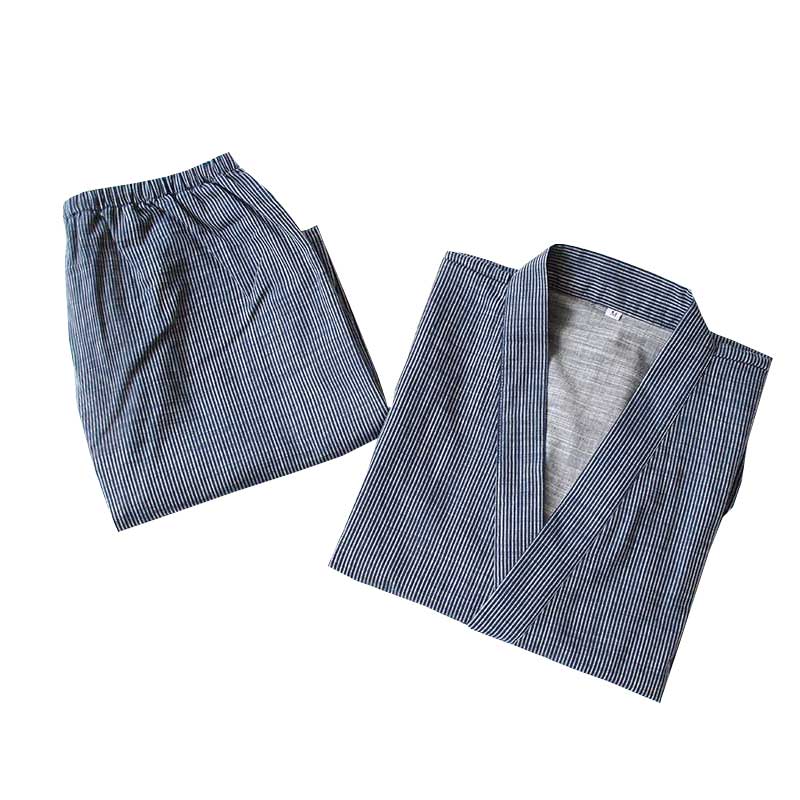 凉快男士睡衣夏季短款浴衣全棉日式短袖纱布和服家居服汗蒸夏甚平