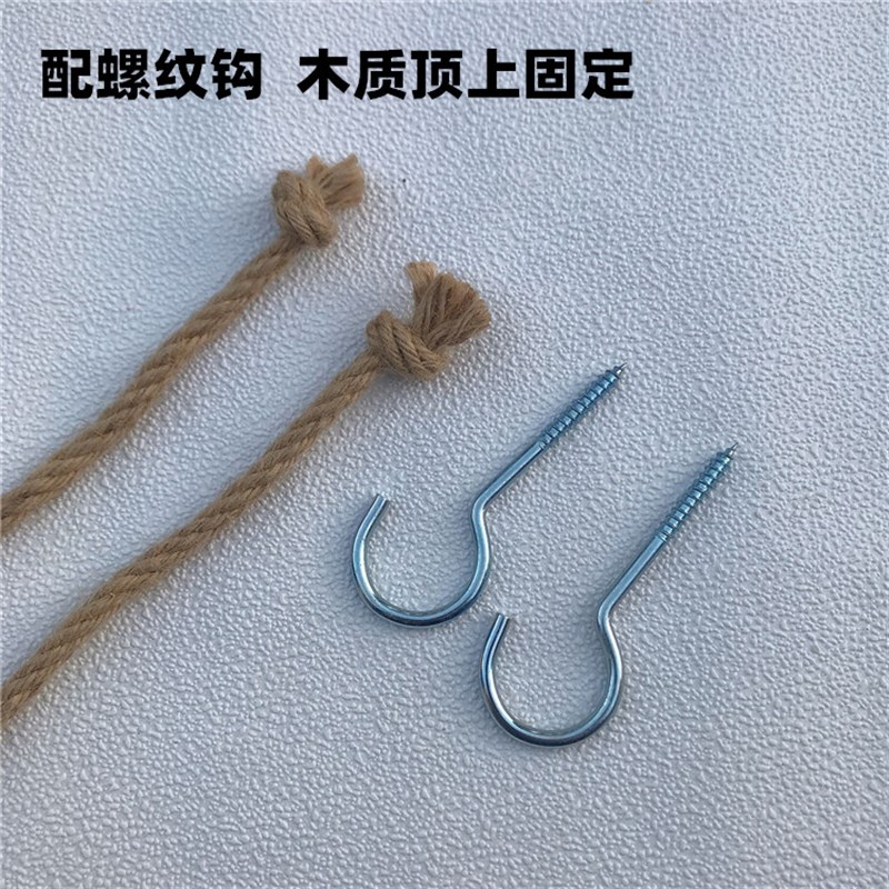 服装店展示架吊顶架悬挂女装陈列吊架衣架麻绳木棍吊杆橱窗吊挂