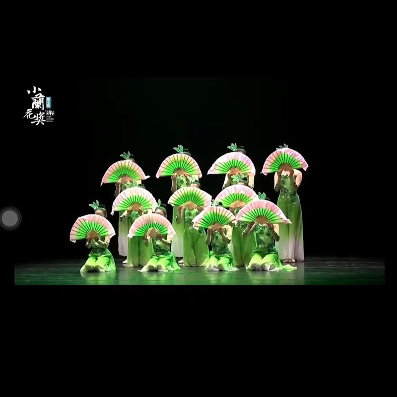 儿童茉莉花开古典舞演出服女童秧歌服飘逸扇子伞舞民族舞蹈服新款