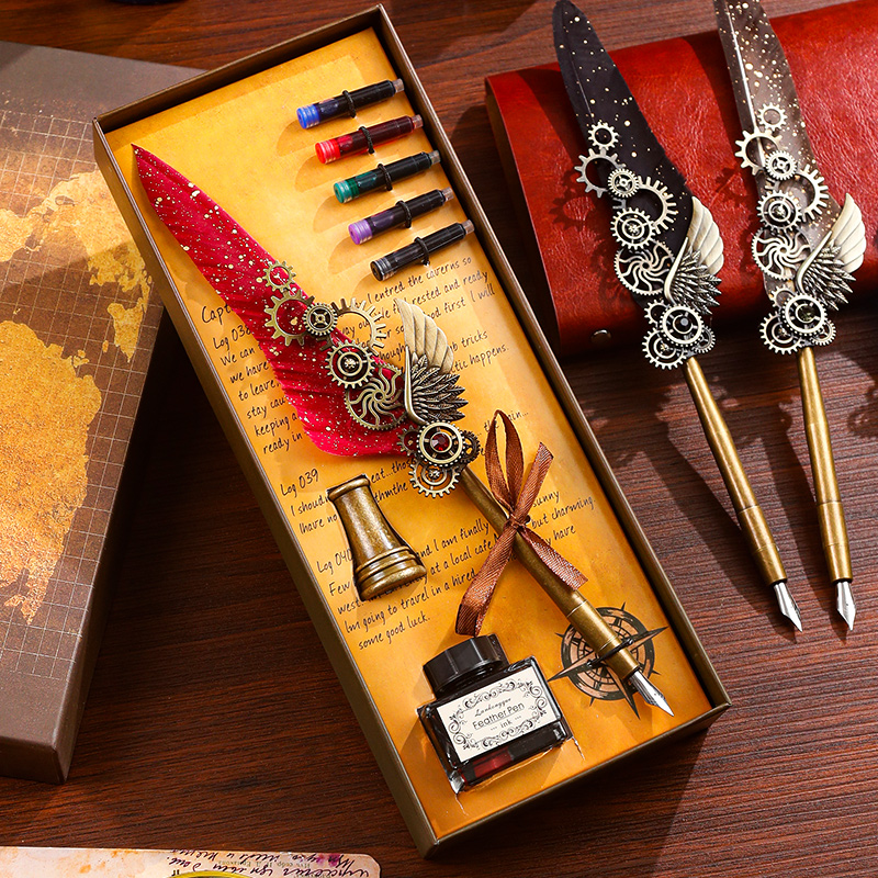 羽毛笔送男女生男孩学生儿童实用创意小礼品伴手礼新年生日礼物