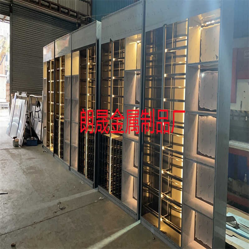定制不锈钢酒柜展示柜金属恒温酒柜书柜置物柜客厅电视柜红酒架