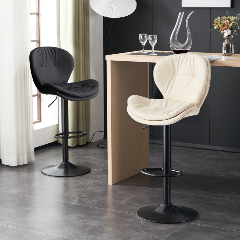 北欧式舒适吧椅靠背升降椅酒吧椅旋转高脚凳美容椅子化妆椅前台椅