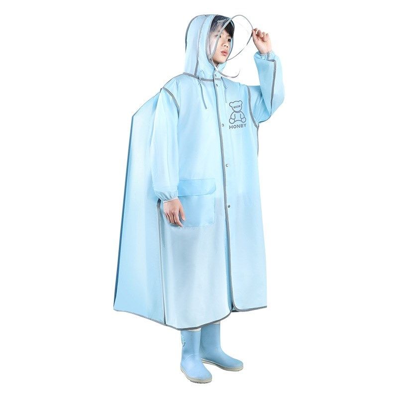 儿童雨衣男女孩长款全身防暴雨初中小学生电动自行车上学大童雨披