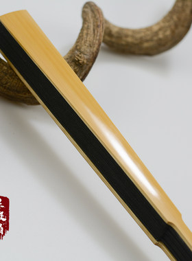 9寸/95寸18方手工水磨玉竹折扇小骨仿乌木芯玉竹扇配万年黑扇面