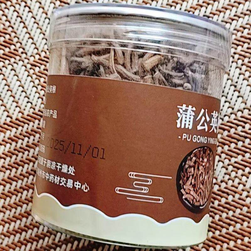 蒲公英根茶长白山野外整根浦萄公英蒲谷丁根炒熟清热灭火罐装