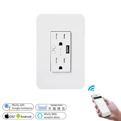 WIFI涂鸦智能插座120型app定时遥控USB分区控制家居智能插座