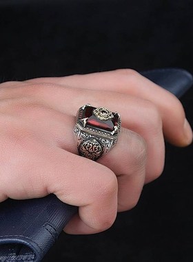 Anel de assinatura turco artesanal para homens e mulheres, c