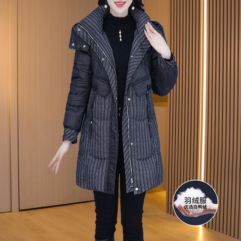 好货九江中长款羽绒服女款2025新款冬季爆款妈妈高端品牌轻薄棉服
