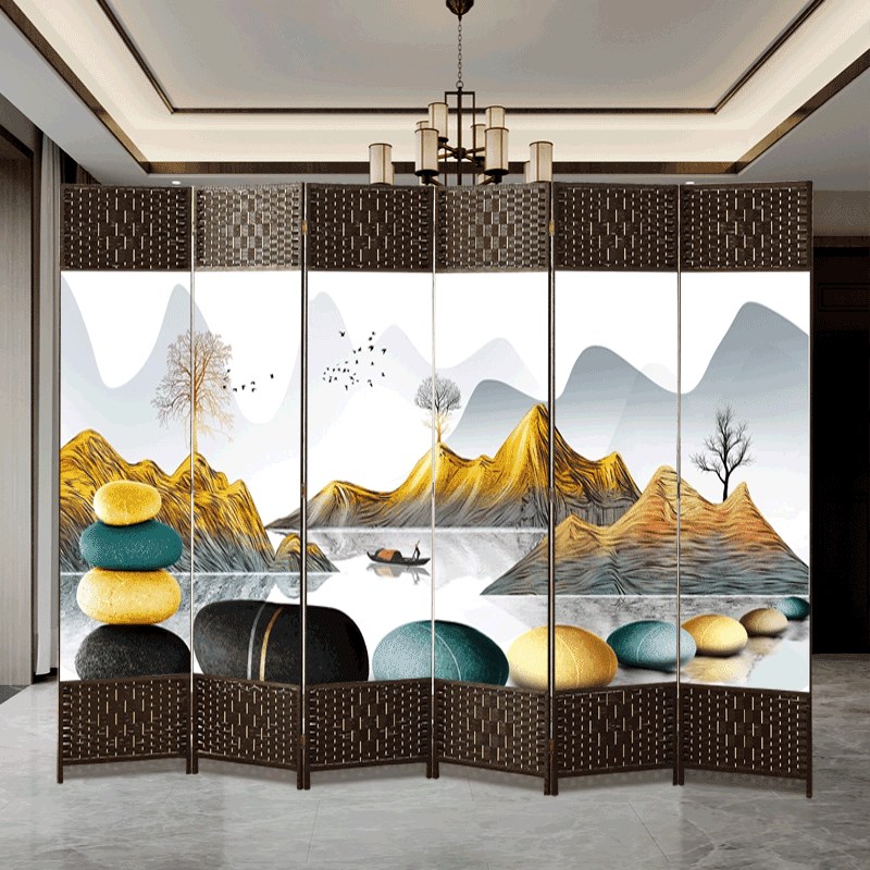 屏风隔断客厅简约现代卧室轻奢进门遮挡玄关可折叠移动直播背景墙