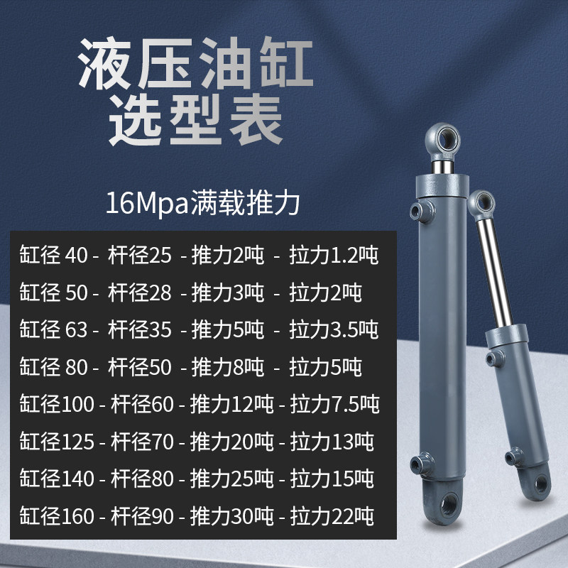 好货80缸径8吨双耳环油缸液压缸 双向升降液压铲车吊车升降平台液