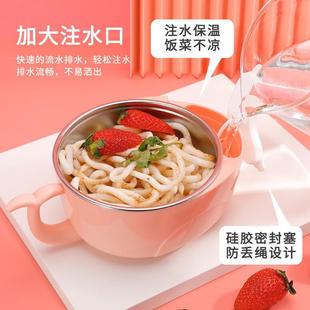 2023新款注水碗316不锈钢防摔防烫婴儿恒温吃饭碗保温碗儿童餐具