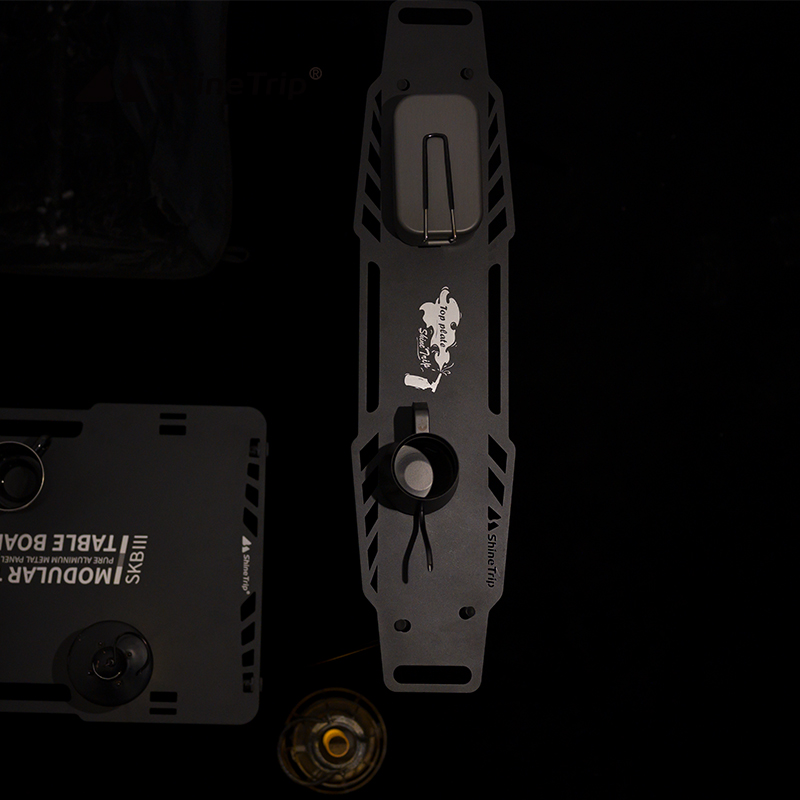 户外露营置物架托盘灯架子便携式铝合金收纳盘挂架野营三角支架