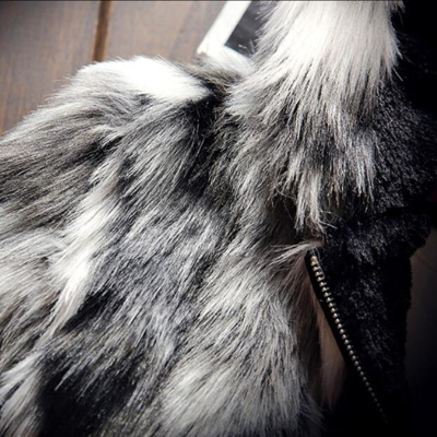 极速2022 Fashion Male keep warm winter slim simulation fox f