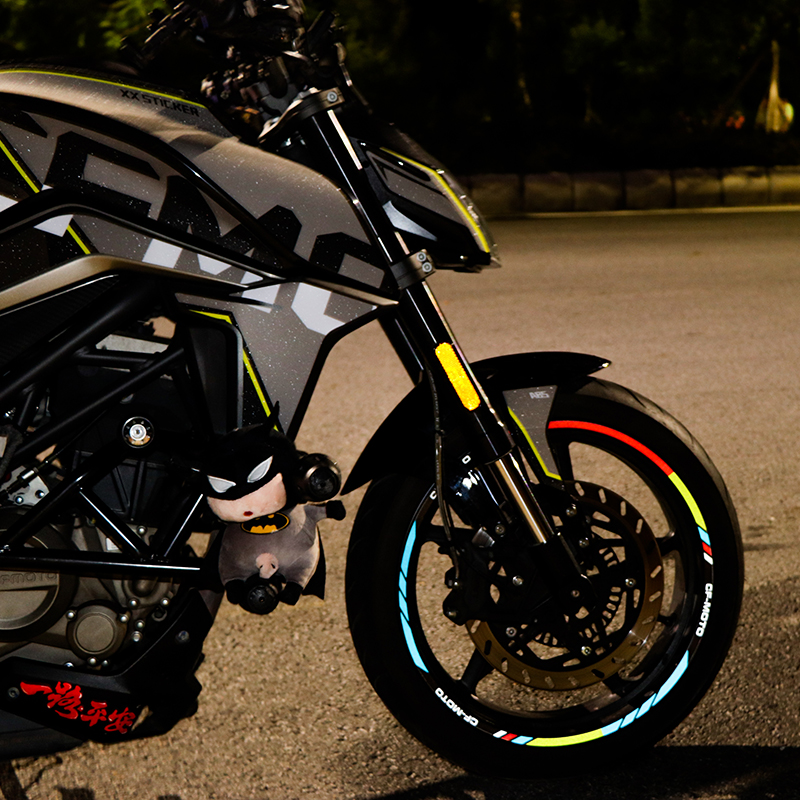 春风250nk摩托车贴纸150NK400防水反光圈650NK轮胎轮毂贴纸650GT