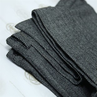 Trousers for Men Gray Herringbone Mens Trousers Retro Autum