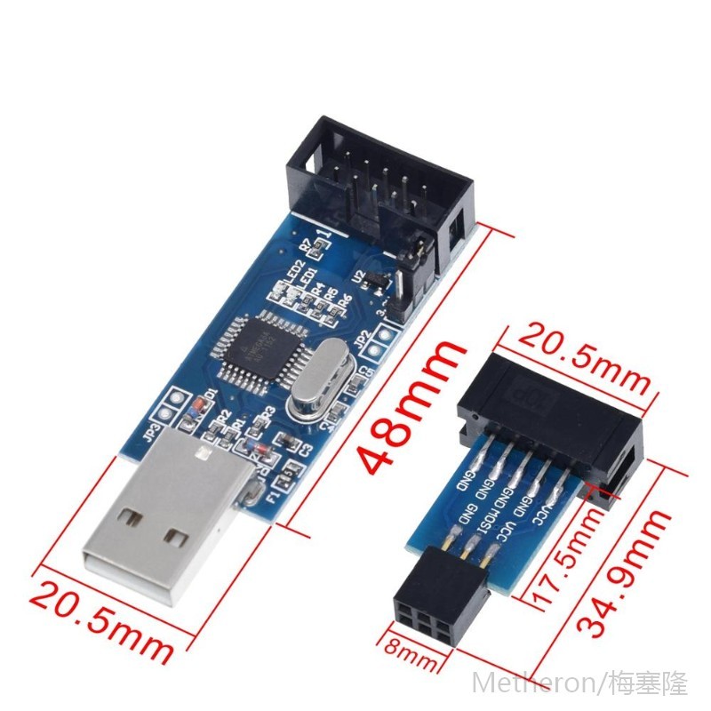 1Set  USBASP USBISP AVR Programmer USB ATMEGA8 ATMEGA128 ATt