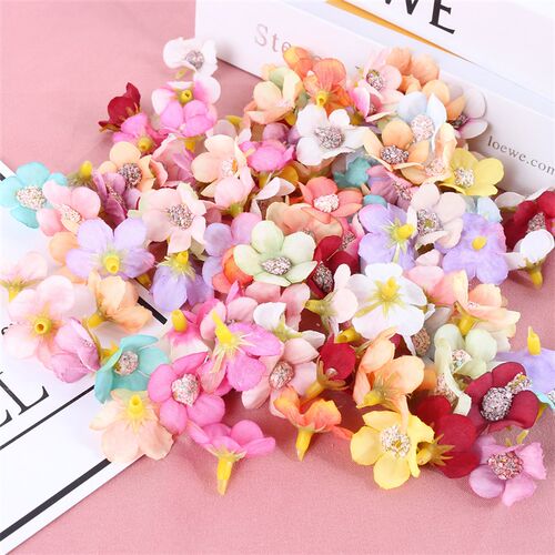 好货50/100Pcs Artificial Gerbera Silk Flower Head Home  DIY
