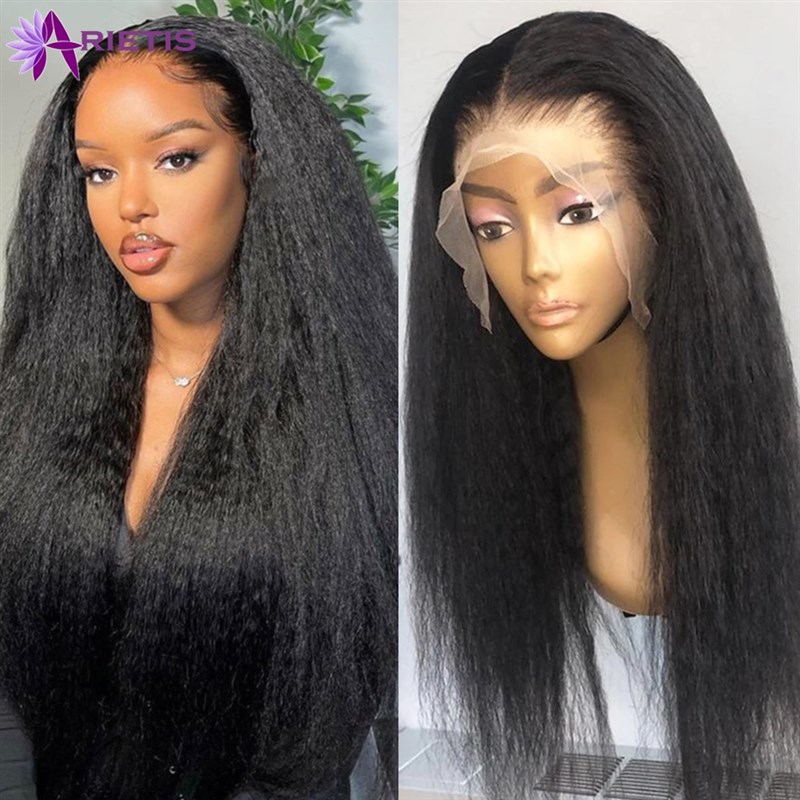 360 Lace Frontal Wig Kinky Straight Lace Frontal Wig Human H