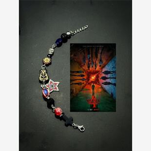 怪奇物语手链灵魂对撞原创设计电影封面手链小众饰品女生男款手串