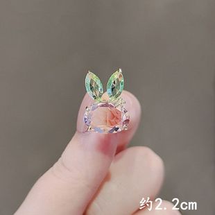 防走光仿水晶领针可爱少女服装 24兔子胸针女日系个性 衣领配饰D3