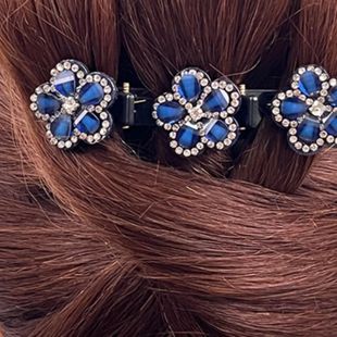 5瓣花双层编发发夹碎发整理夹盘发边夹发饰边夹后脑勺刘海夹