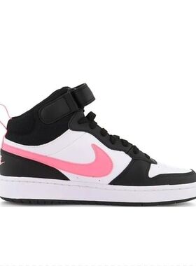 Nike耐克CourtMid女款秋冬季运动黑粉白色板鞋CD7782-005休闲gx仓