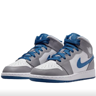 Mid JORDAN Jordan AJ1白灰蓝中帮女子郴州A仓 Air