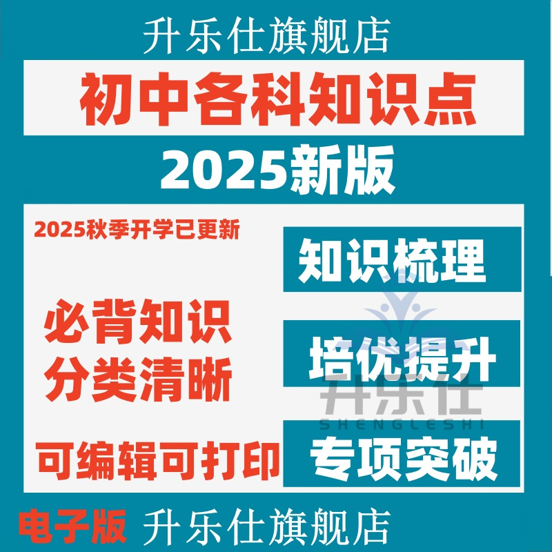 人教版部编版初中知识点汇总归纳梳理总结电子版语文数学英语物理