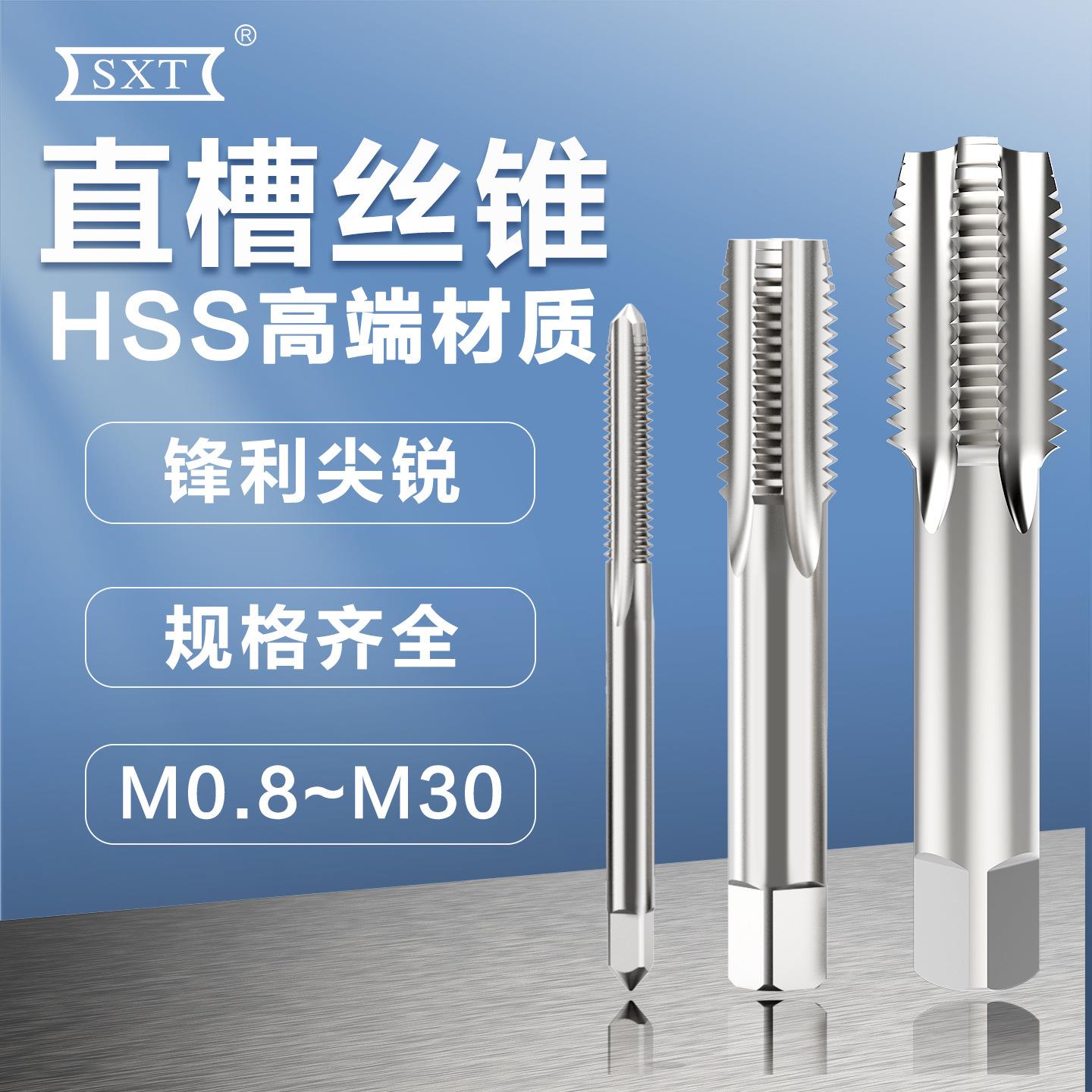 直槽标准牙丝锥机用丝攻M0.8-M100m1m2 M0.8-M100丝功高速钢