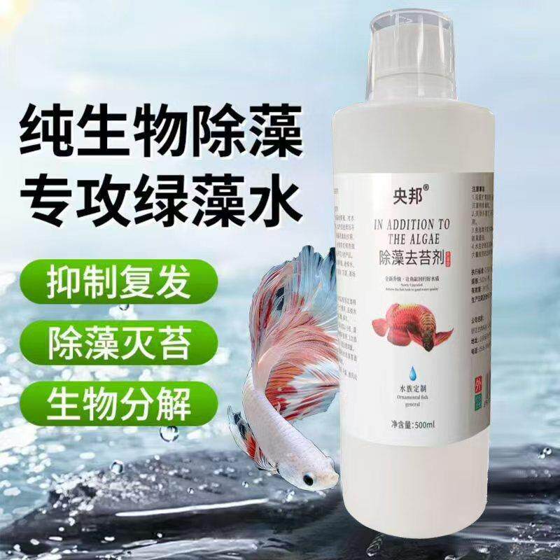 鱼缸除藻绿水黑毛褐藻青苔水藻灭藻水质绿灭藻水除苔剂专用净水剂