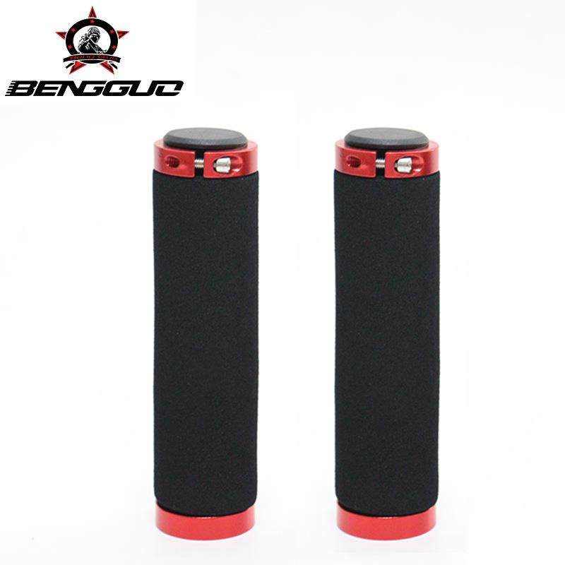 跨境山地车海绵把套 自行车防滑双边锁死海绵把套 骑行装备