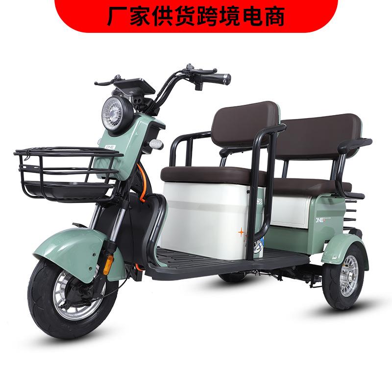 厂家电动三轮车家用代步车接送孩子客货两用双排座三轮电瓶车