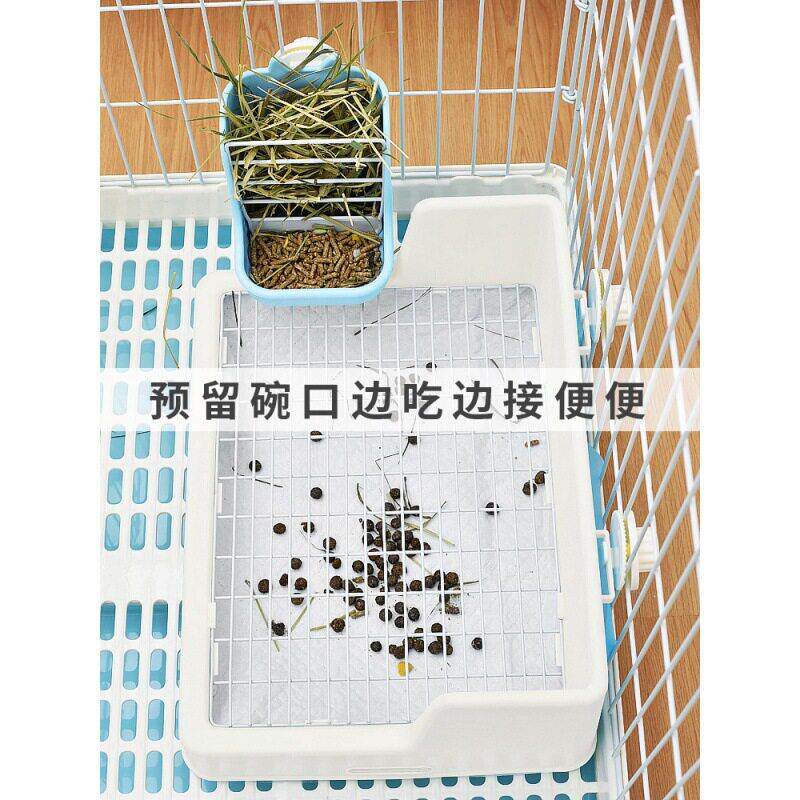 兔子厕所拉士格大号宠物安哥拉兔特大防掀屎尿盆便盆加双层跨境