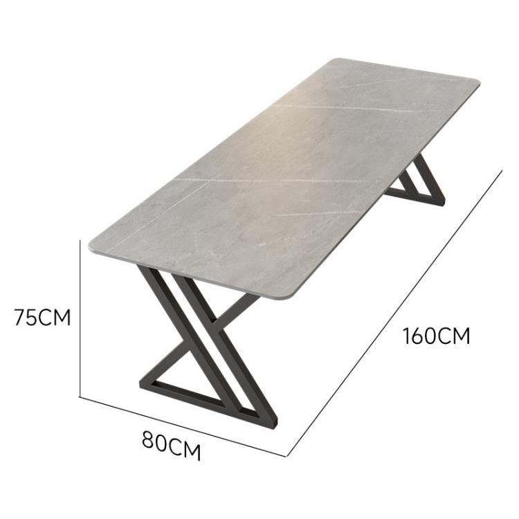 培训接待工作台洽谈长桌北欧现代简约岩板会议桌办公会客桌椅组合