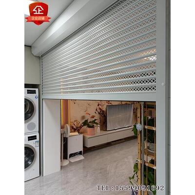 电动镂空车库阳台门铝合金卷帘门家用卷闸门欧式别墅防盗卷帘门窗