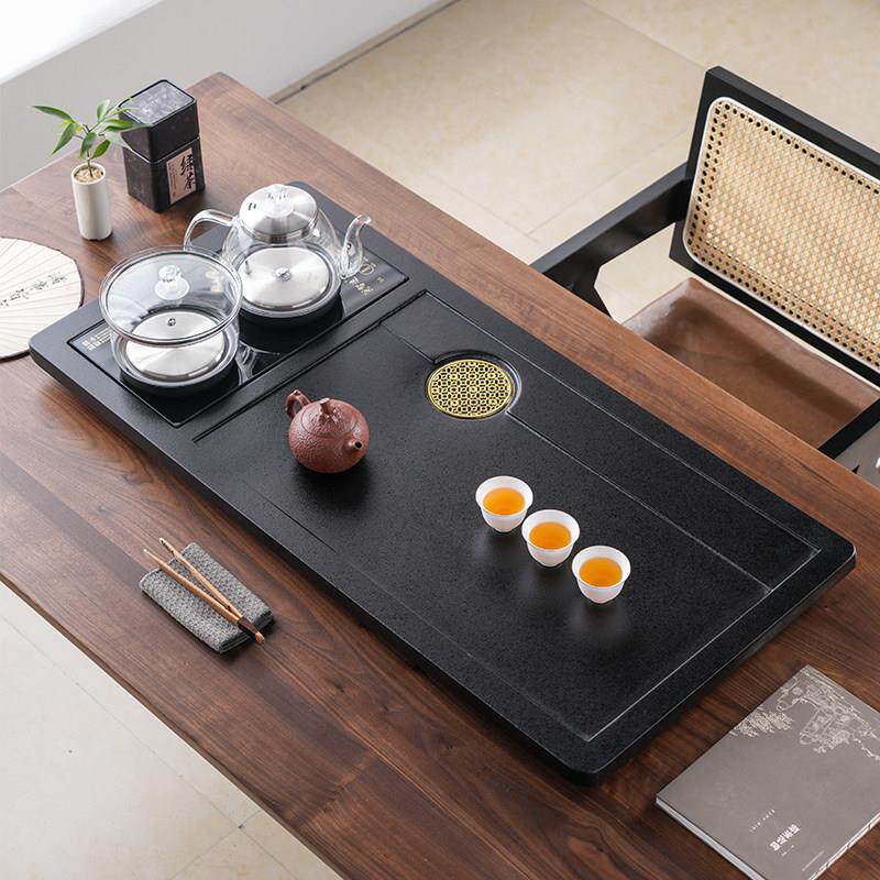 茶盘全自动一体式带烧水壶家用功夫茶具套组办公客厅实木茶台托盘