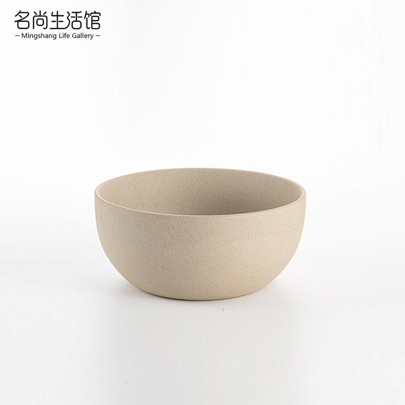 原土色无釉粗陶大碗家用汤碗面碗北欧轻复古餐厅商用碗菜碗沙拉碗