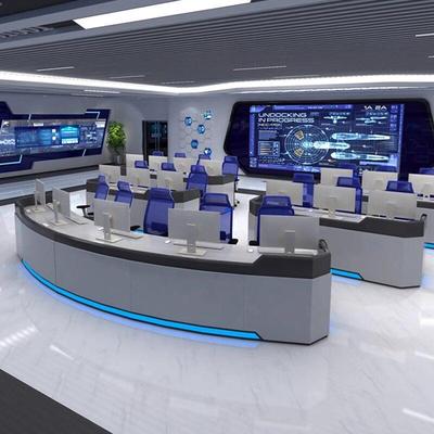 定制烤漆控制台消防指挥中心监控台多媒体操控桌工作台智慧调度台