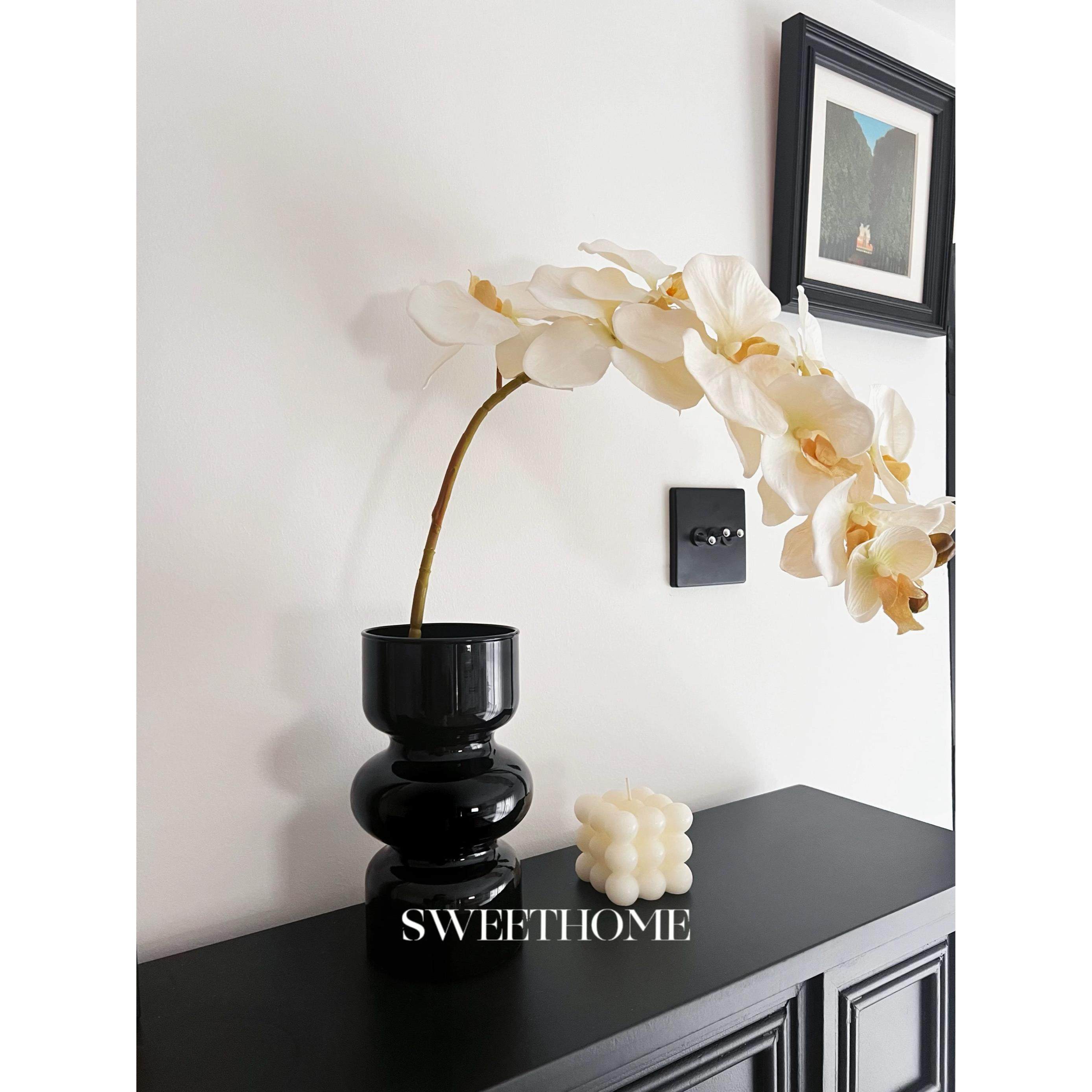 SweetHome * ins风玻璃花瓶高级装饰小摆件客厅餐厅小众仿真插花