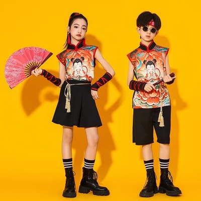 六一演出服哪咤儿童服装中国风运动会小学生合唱街舞蹈走秀表演服